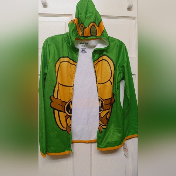 New Nickelodeon Teenage Mutant Ninja Turtle Hoodie Jacket Size 12 Youth - Picture 5 of 9